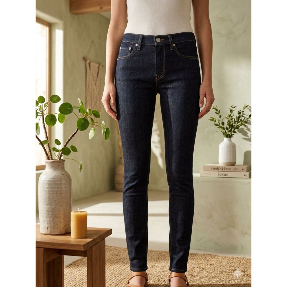 Rag & Bone The Legging Jeans Womens 26 Indigo Skinny Stretch Distressed